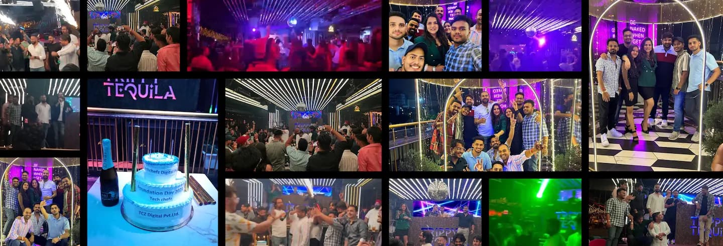 a collage made from photos of techchefz 7th Anniversary